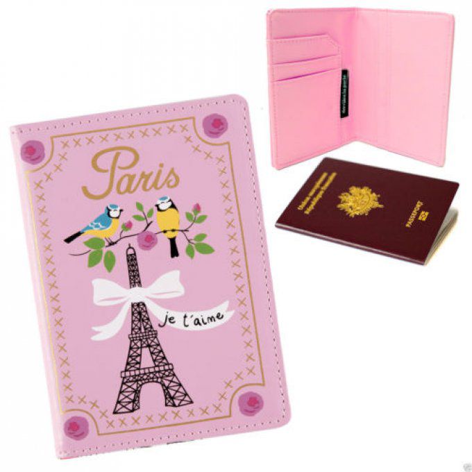 Porte-passeport Paris je t'aime