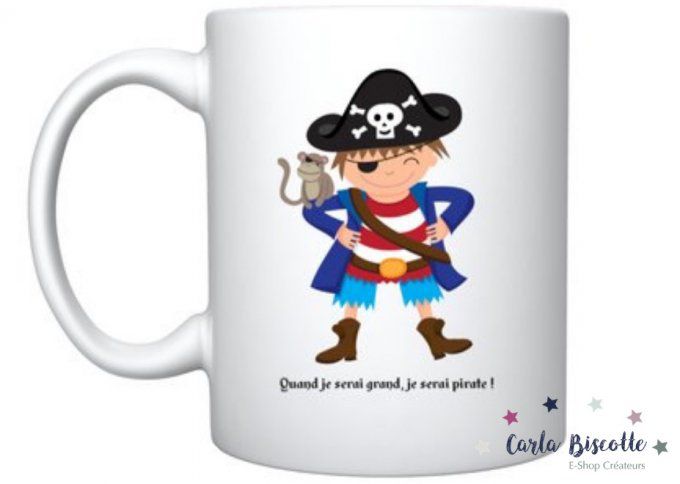 Mug "Quand je serai grande, je serai Pirate"